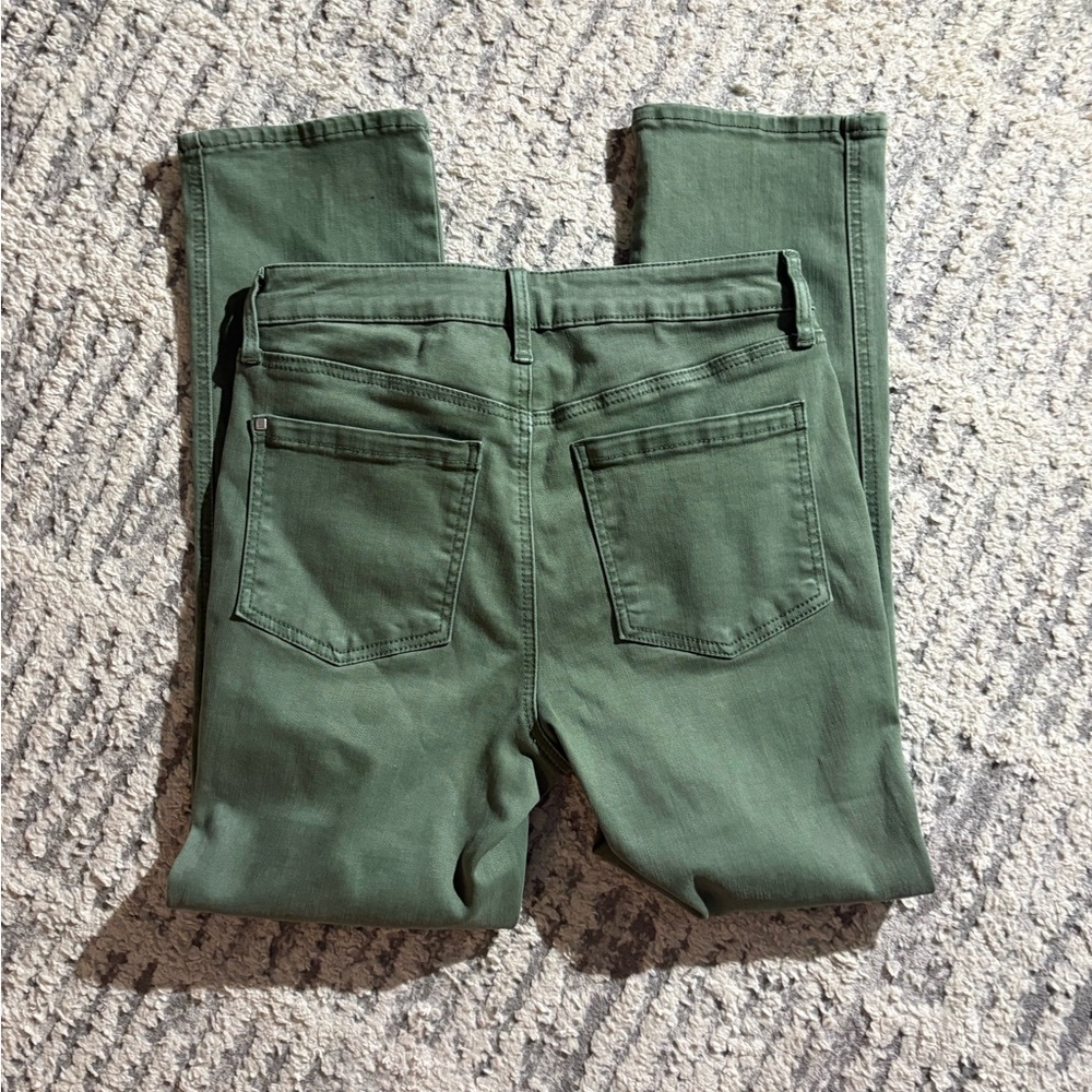 Chicos define me denim green straight leg ankle pants jeans size 4 - Picture 5 of 5